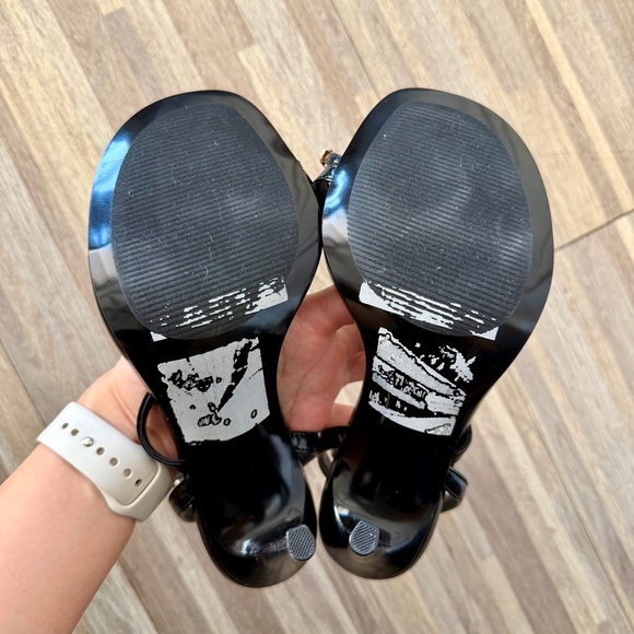 Steve Madden TIA black strappy open-toe stiletto heels, women’s size 6 - Picture 7 of 7